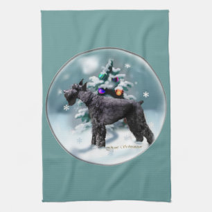 Giant Schnauzer Christmas Kitchen Towel