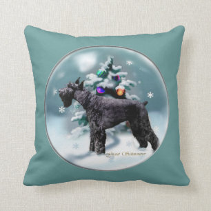 Giant Schnauzer Christmas Throw Pillow