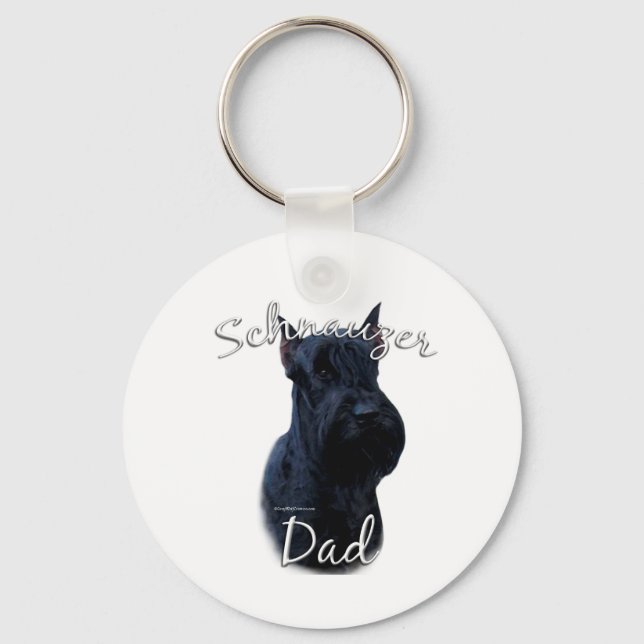 Giant Schnauzer Dad 2 Keychain (Front)