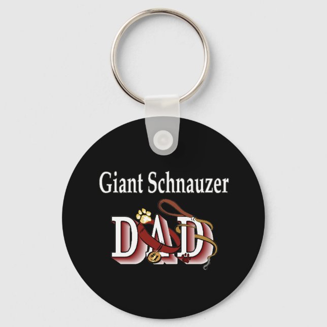 giant schnauzer dad Keychain (Front)