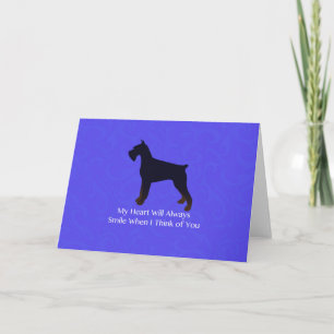 Giant Schnauzer Dog Breed Thinking of You Holiday Card