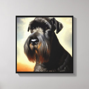 Giant Schnauzer Dog Canvas Print