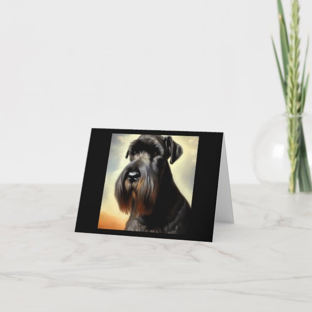 Giant Schnauzer Dog Card (Front)