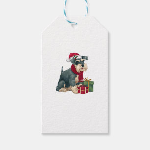 Giant Schnauzer Dog Christmas Outfits Santa Hat Do Gift Tags