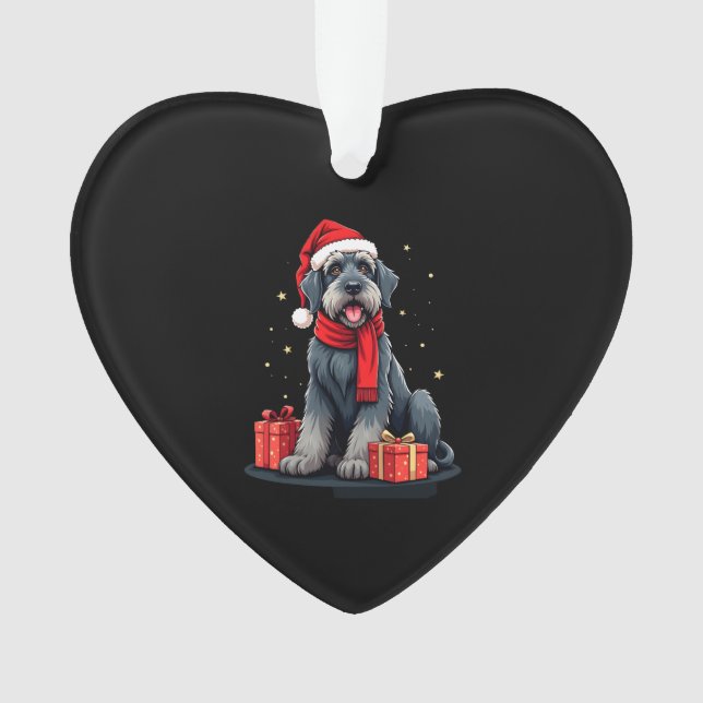 Giant Schnauzer Dog Christmas Parties Holiday Sant (devant)