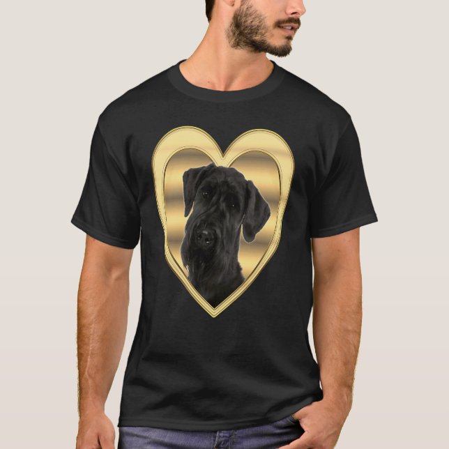Giant Schnauzer  Dog Heart   Giant Schnauzer  2 T-Shirt (Front)