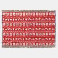Giant Schnauzer Dog Silhouettes Christmas Pattern