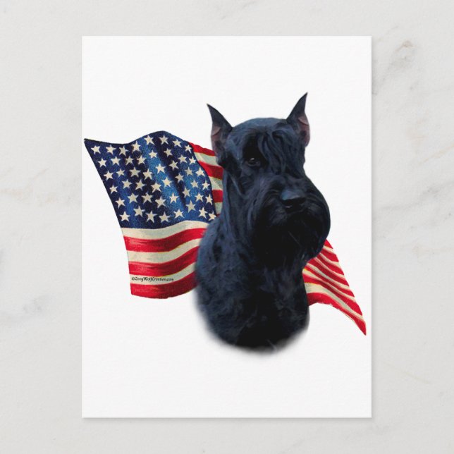 Giant Schnauzer Flag Postcard (Front)