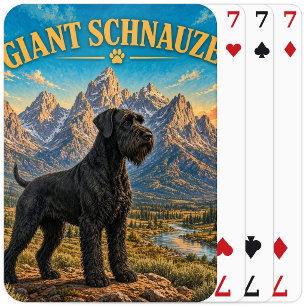Giant Schnauzer, Geometric Mosaic Playing Cards