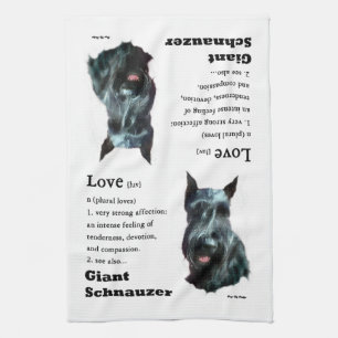 Giant Schnauzer Love Is Gifts Kitchen Towel