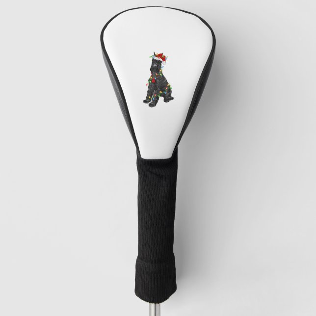 Giant Schnauzer Lover Xmas Santa Giant Schnauzer C Golf Head Cover (Front)