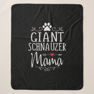giant schnauzer mama - funny schnauzer lover gift sherpa blanket