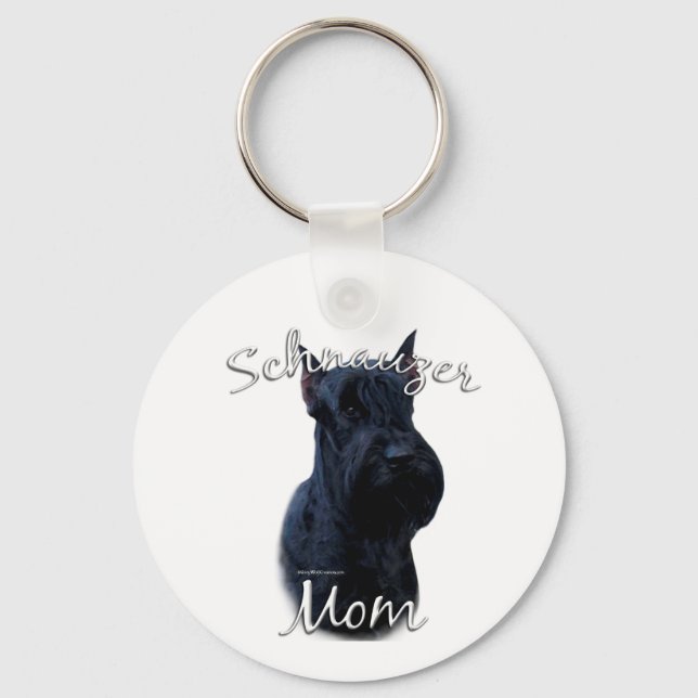 Giant Schnauzer Mom 2 Keychain (Front)