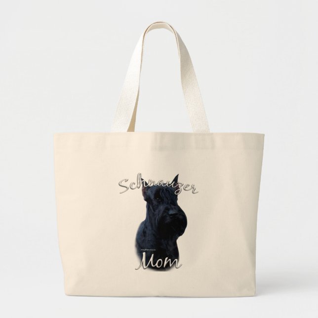 Giant Schnauzer Mom 2 Large Tote Bag (Front)