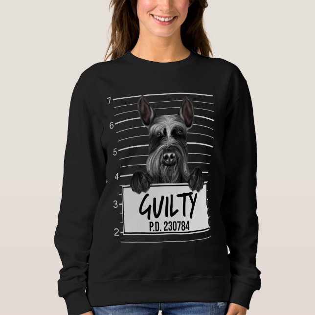 Giant Schnauzer Mugshot Guilty Dog Sweatshirt (Front)