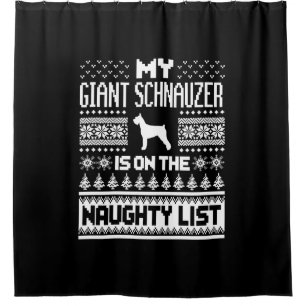 giant schnauzer on naughty list dog ugly christmas
