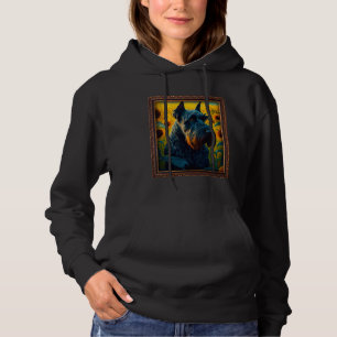 Giant Schnauzer Painting Sunflower Flower Mom Wome Hoodie