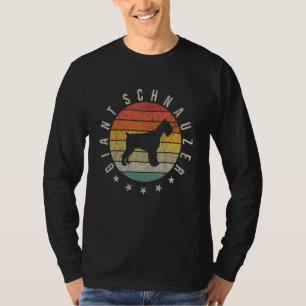 Giant Schnauzer Paw Vintage Retro Dad Mom Women Pe T-Shirt