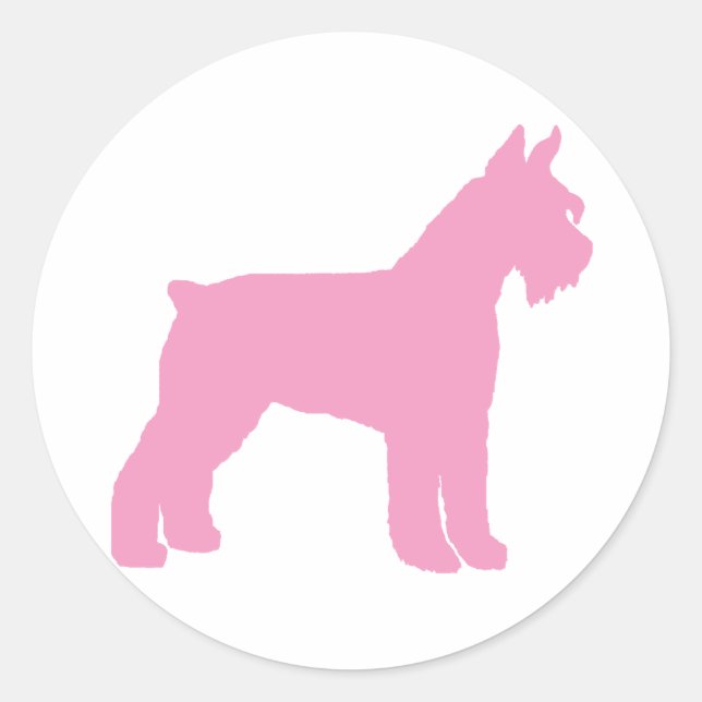Giant Schnauzer (pink) Classic Round Sticker (Front)