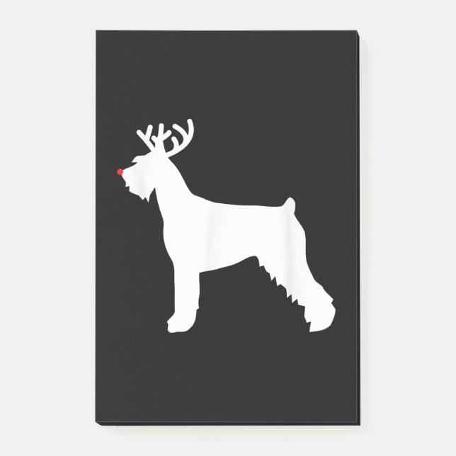 giant schnauzer reindeer christmas dog post-it notes (Front)