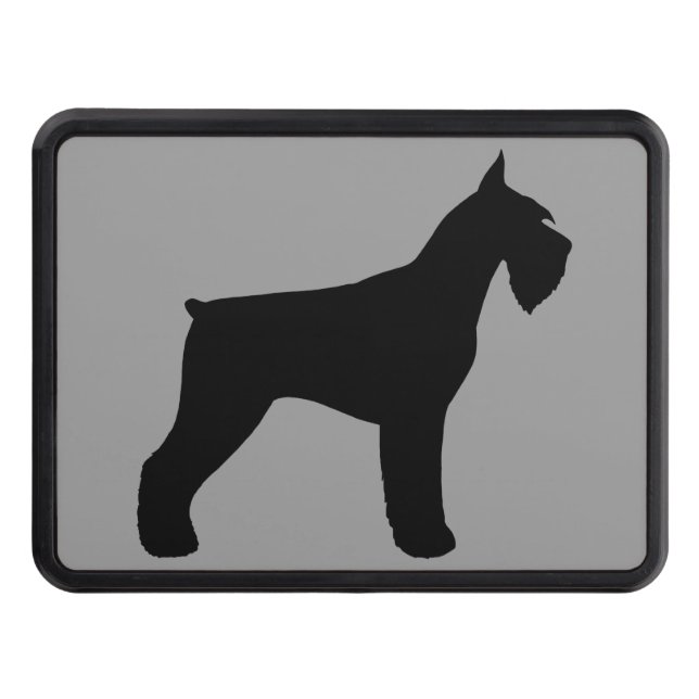 Giant Schnauzer Silhouette Trailer Hitch Cover (Front)