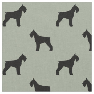 Giant Schnauzer Silhouettes Pattern Fabric