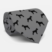 Giant Schnauzer Silhouettes Pattern Grey and Black