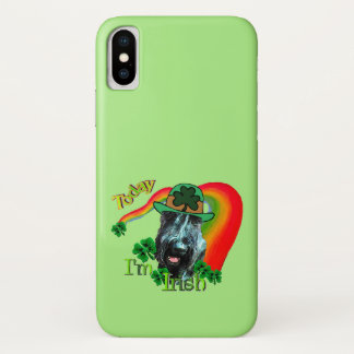 Giant Schnauzer St Patricks Day iPhone X Case