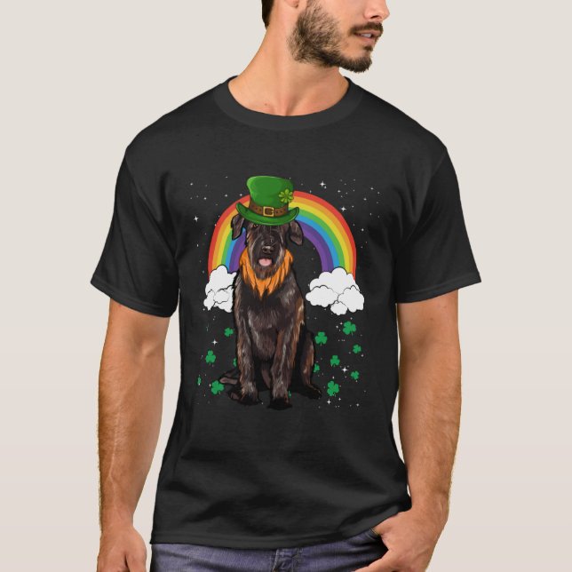Giant Schnauzer St Patricks Day Leprechaun T-Shirt (Front)