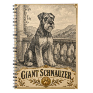 Giant Schnauzer, Vintage Heritage Dog Notebook
