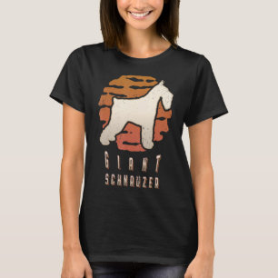 Giant Schnauzer Vintage Retro Classic Dog Sunset T-Shirt