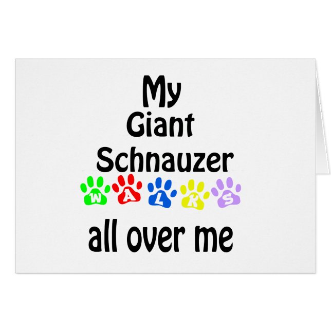 Giant Schnauzer Walks Design (Front Horizontal)
