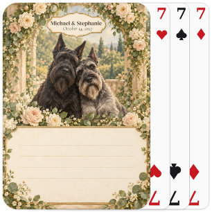 Giant Schnauzer Wedding Guest Book Signing Deck Playing Cards