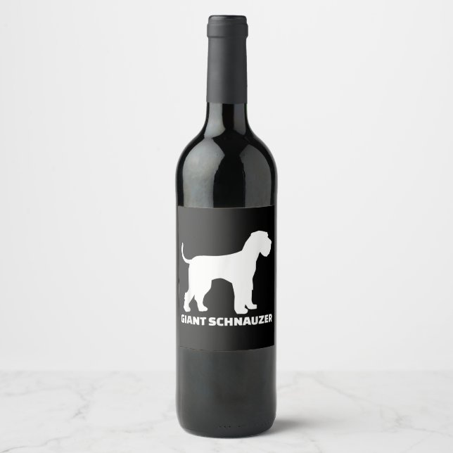 giant schnauzer wine label (Front)