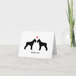 Giant Schnauzers Wedding Thank You Card