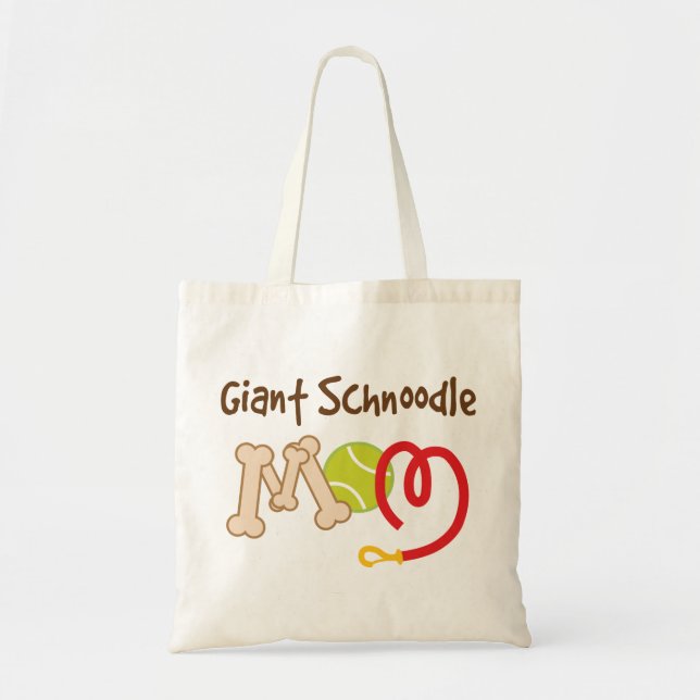 Giant Schnoodle Dog Breed Mom Gift Tote Bag (Front)