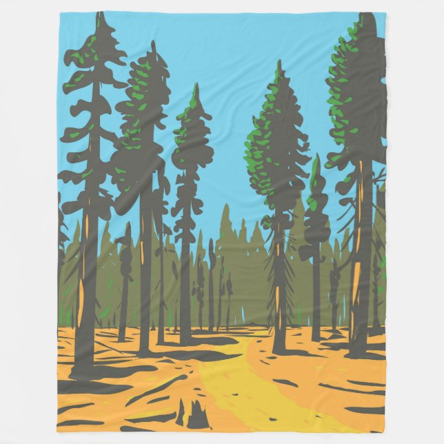 Giant Sequoias Fleece Blanket (Front)