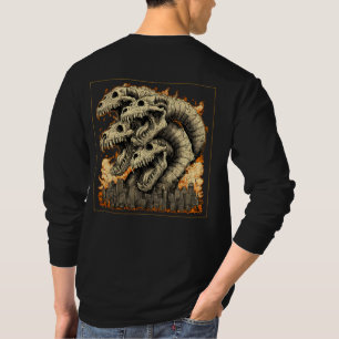 Giant Skeletal Kaiju Monster City Long Sleeve T-Shirt