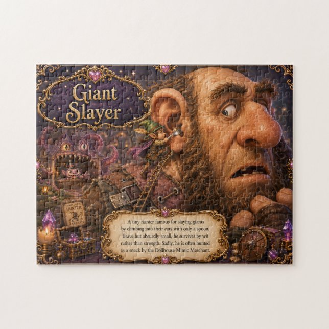 Giant Slayer Tiny Hunter Fantasy Adventure Jigsaw Puzzle (Horizontal)