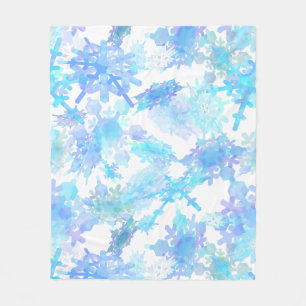 Giant Snowflakes Wrapping Paper Medium Gift Bag Fleece Blanket