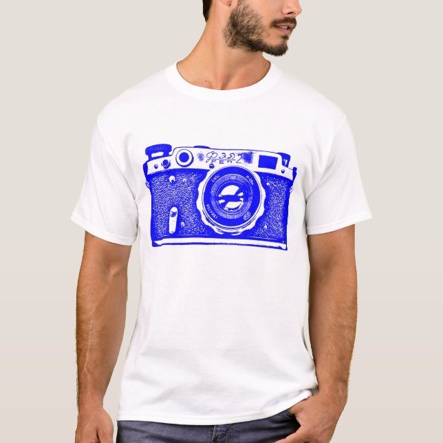 Giant Soviet Russian Camera - Blue T-Shirt (Front)