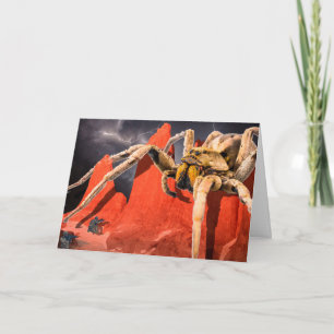 Giant Spider in Mountains Halloween Card