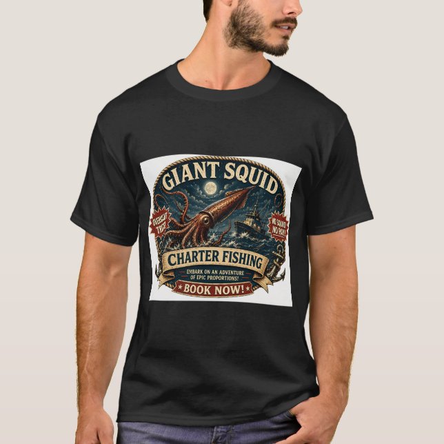 Giant Squid Charter Fishing T-Shirt (Front)
