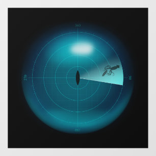 Giant Squid Image on Ship's Sonar Nautical Decal