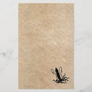 Giant Squid on old parchment Stationery