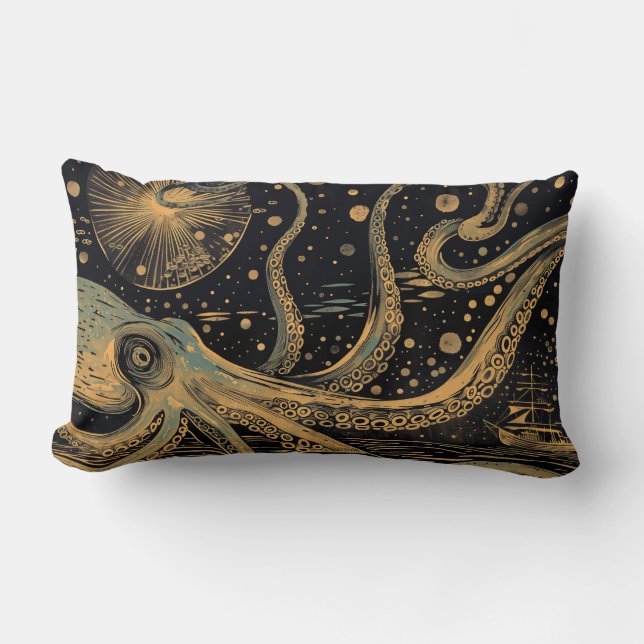Giant Squid Throw Pillow (Front)