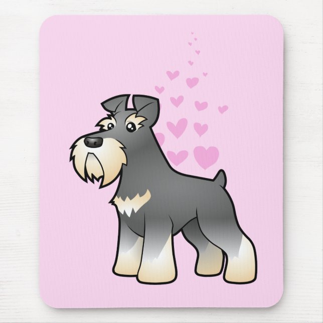 Giant/Standard/Miniature Schnauzer Love Mouse Pad (Front)