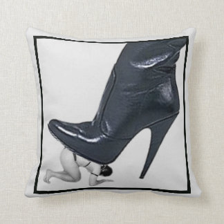 Giant Stiletto Boot - slave stomp Throw Pillow