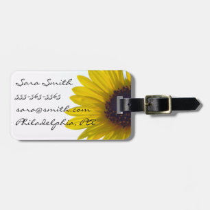 Giant Sunflower Luggage Tag - Customizable