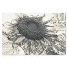 Giant Sunflowers Vintage Sepia Decoupage Art